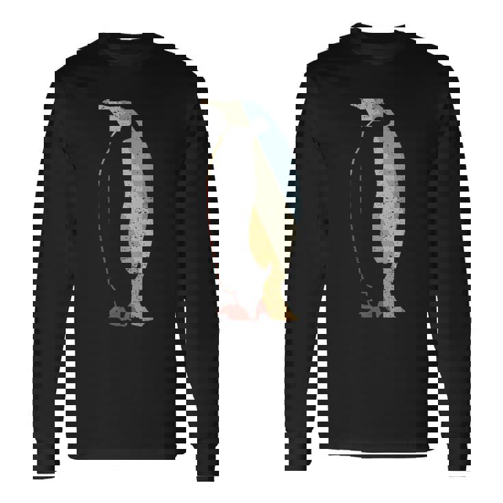 ペンギン レトロスタイル ビンテージ 長袖Tシャツ