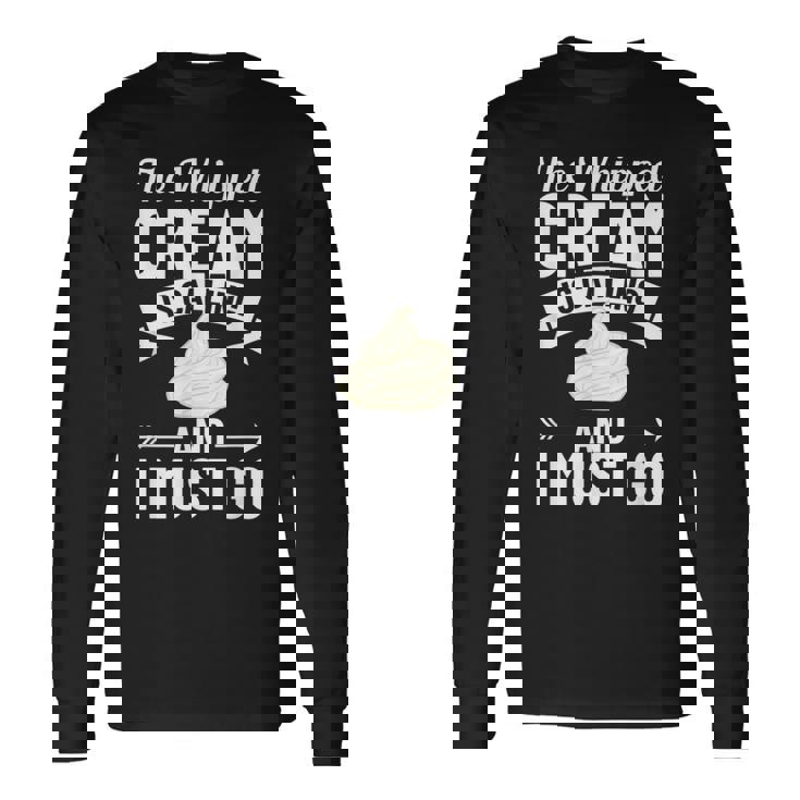 ホイップクリーム スイートクリーマー レシピ ケーキ ヘビークリーム 長袖Tシャツ