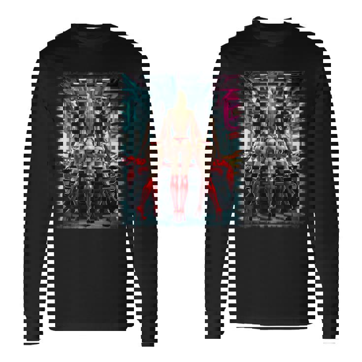 ホットガールオンtシャツ 男性用 セクシーブーティービキニモデル&車 長袖Tシャツ