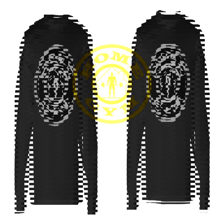 ホームジム アンティーク調ゴールドパロディー 長袖tシャツ 長袖Tシャツ