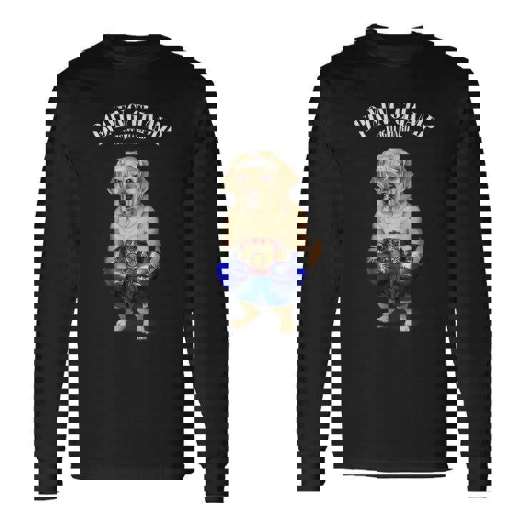 ボクシングチャンピオン ラブラドールレトリバー 犬 長袖Tシャツ