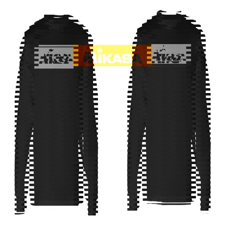 ボックスロゴ オレンジカラー バレーボール 長袖Tシャツ