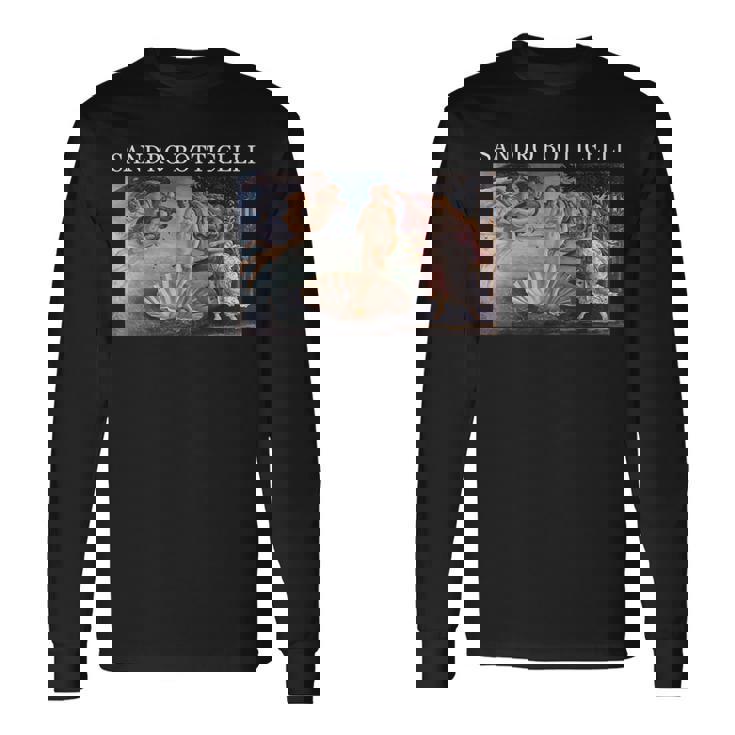 ボッティチェッリのヴィーナスの誕生 長袖Tシャツ