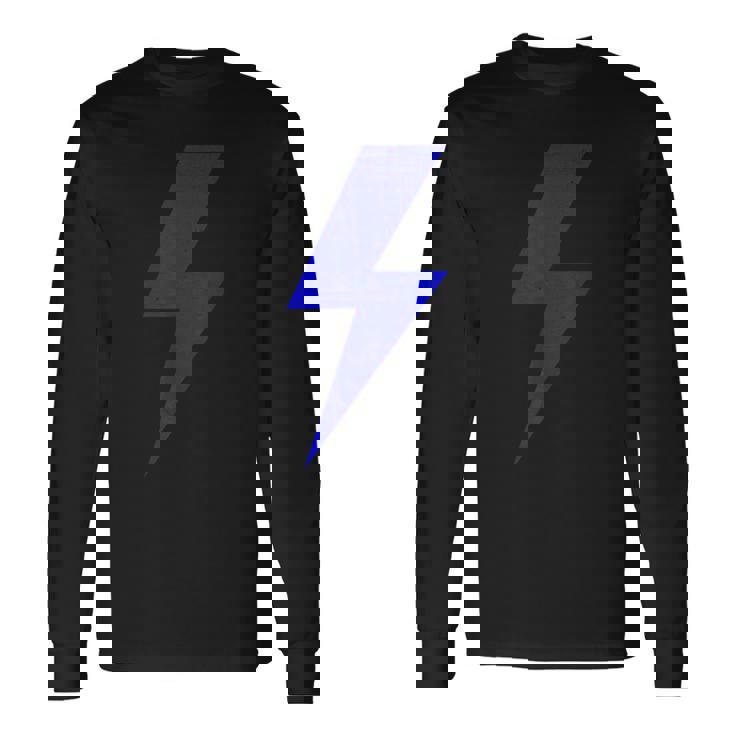 ボルト ライトニング ブルー デザイン チーム 長袖Tシャツ