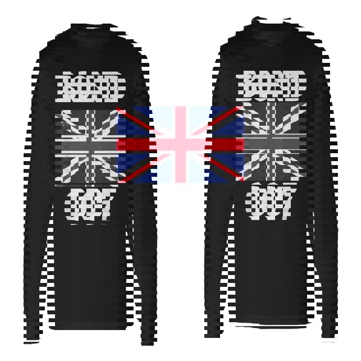 ボンドユニオンフラッグ 007 レトロシャツ 長袖Tシャツ