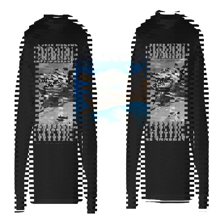 ボンバルディーノ クロコディロ Ai モンスター イタリアン ブレイン ロット キッズ 男の子 長袖Tシャツ