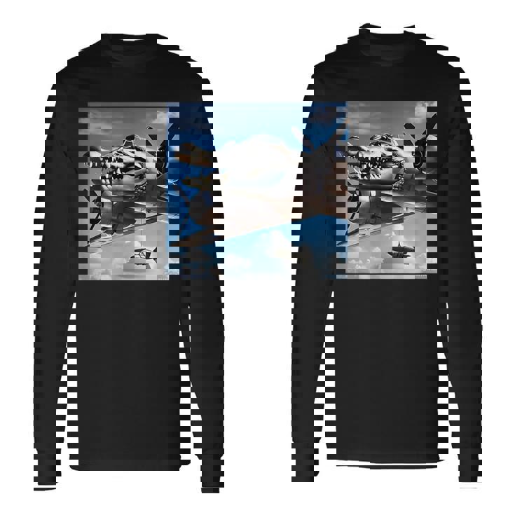 ボンバルディーノクロコディーノファニージェンアルファシャークミーム 長袖Tシャツ