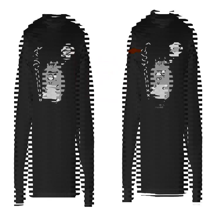 ボンレス犬とボンレス猫 はらぺこ ボンレス猫 長袖Tシャツ