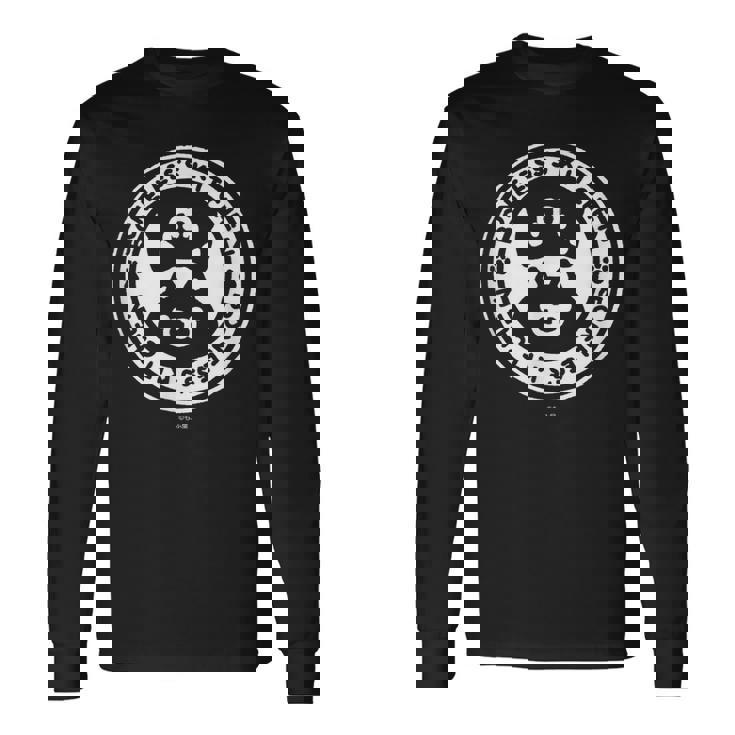 ボンレス犬とボンレス猫 ロゴ ダークカラー 長袖Tシャツ