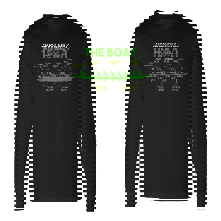 ボートの本物のパーツ ローワーローイング。 長袖Tシャツ