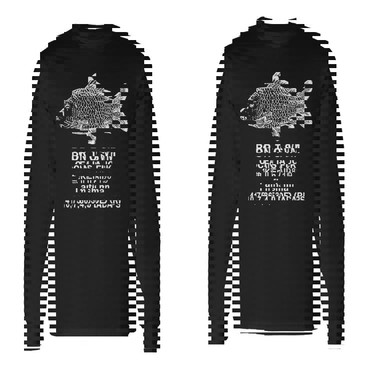 ボーン・トゥ・スイム・オーシャン・イズ・ア・ファック・キル・エム・オーシャン 1989 長袖Tシャツ