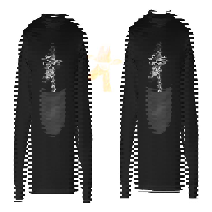 ポケット キリン 長袖Tシャツ