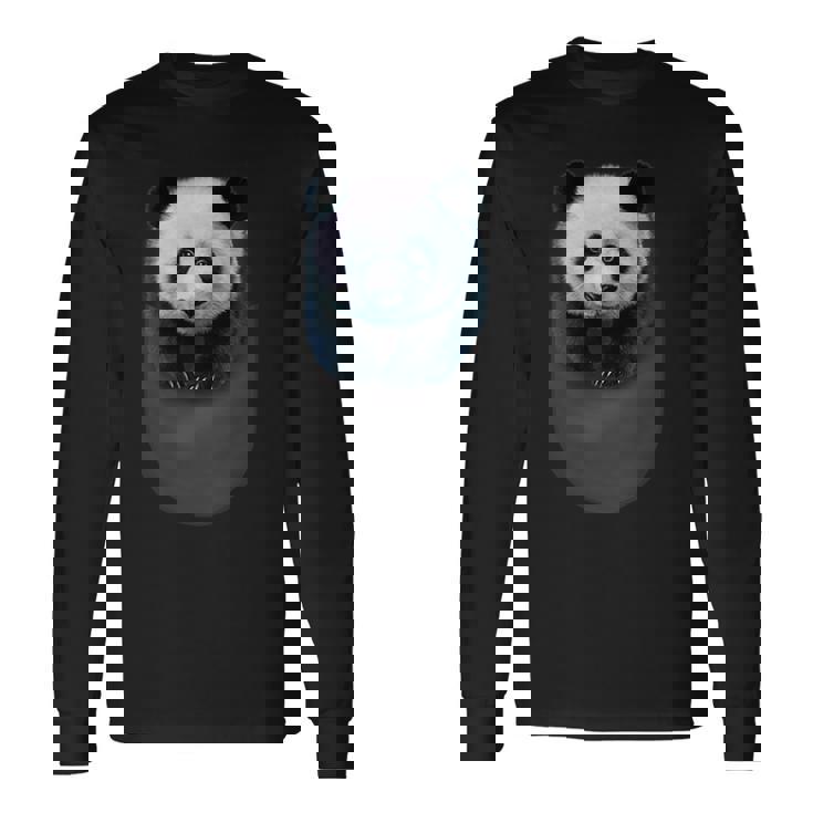 ポケット パンダ 長袖Tシャツ