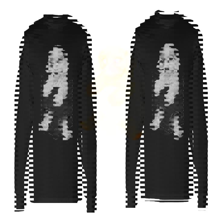 ポケットに入った面白いcavachon Dog Cavachon Dog好きのための 長袖Tシャツ