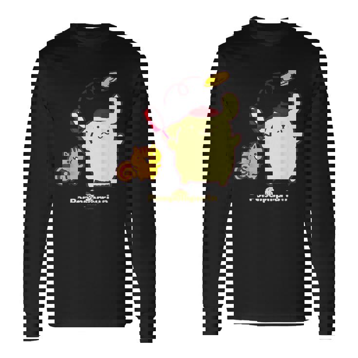 ポムポムプリン＆ベーグル 長袖Tシャツ