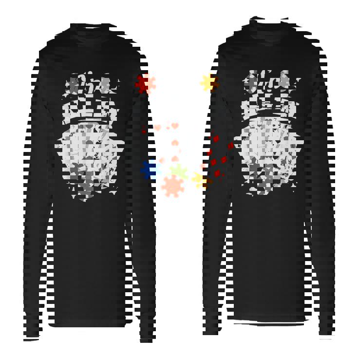 ポーカー 私はオールイン 長袖Tシャツ