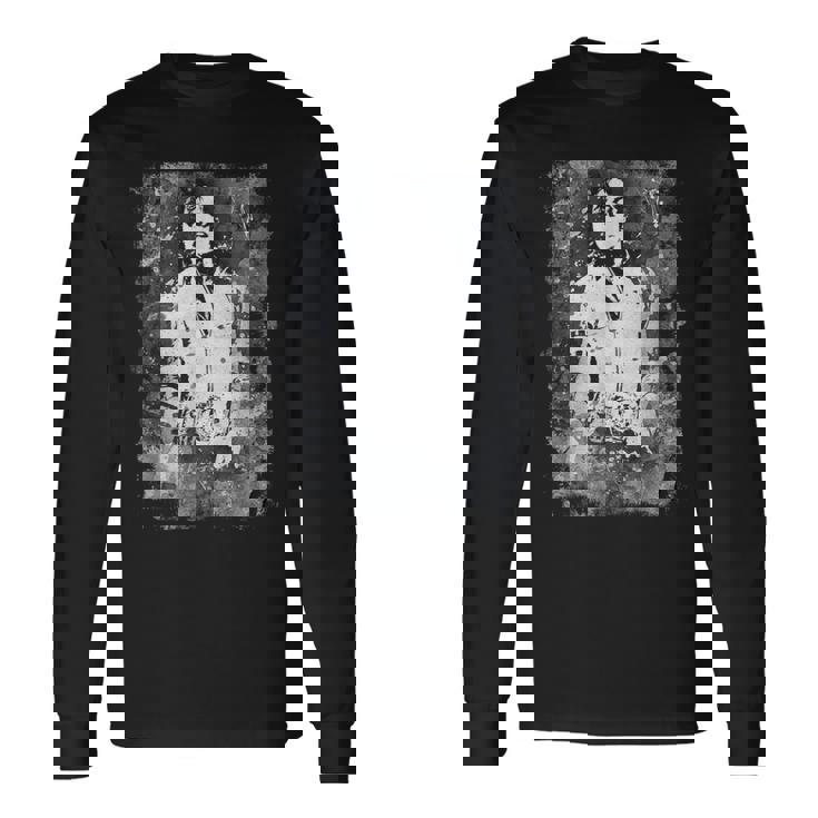 マイケル・ジャクソン バッド・ワールド・ツアー 1988年 白黒スプラッター 長袖Tシャツ