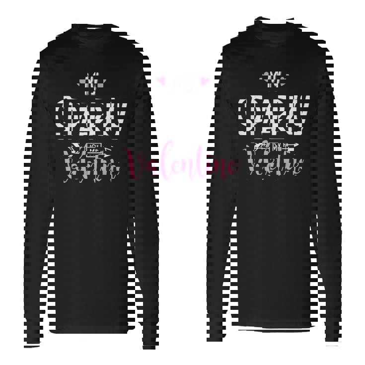 マイ・スパーキー・イズ・マイ・バレンタイン-スパーキー・グラフィック 長袖Tシャツ