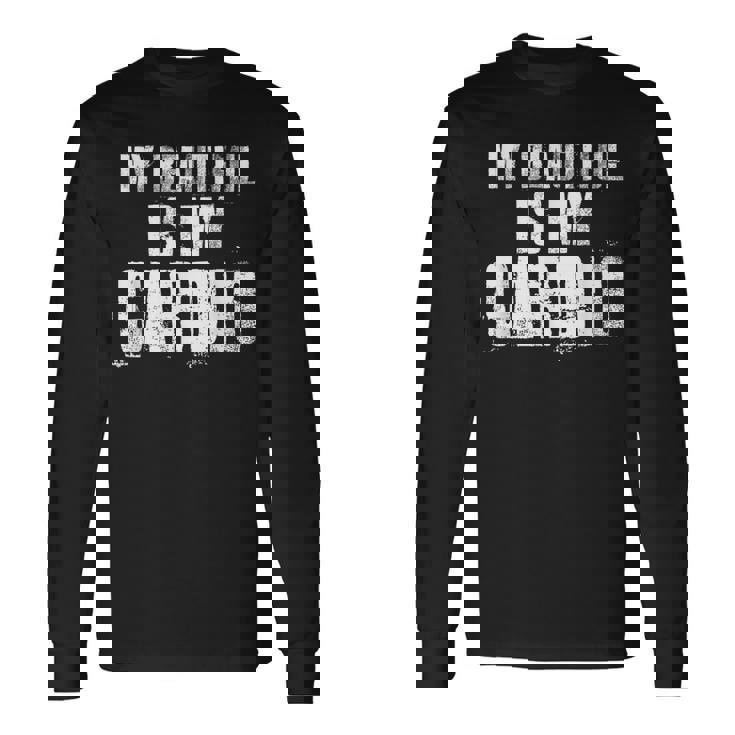 マイ・ビューティフル・イズ・マイ・カーディオ・ファニー・ハズ・ボーイフレンド 長袖Tシャツ