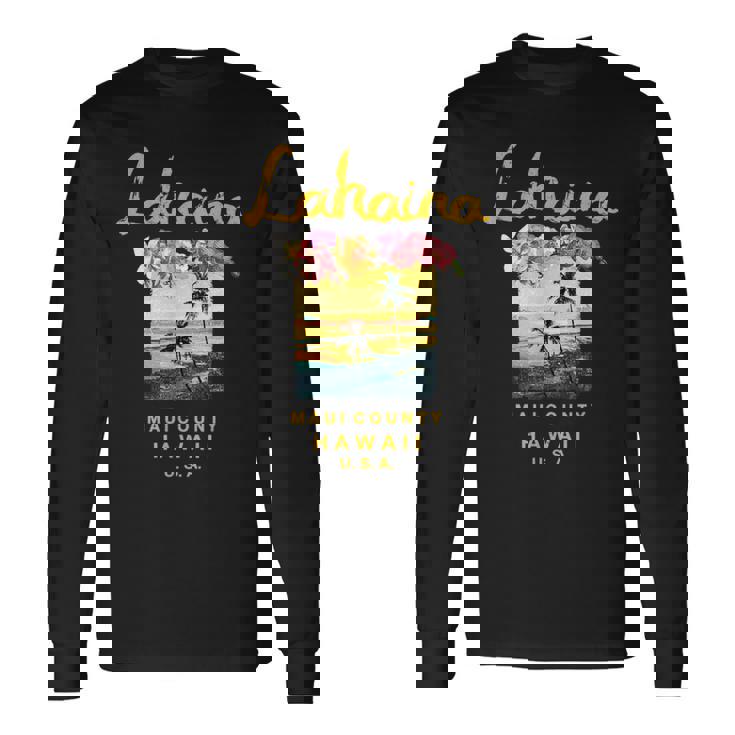 マウイ ラハイナ ハワイ ヴィンテージ ハワイアン 長袖Tシャツ