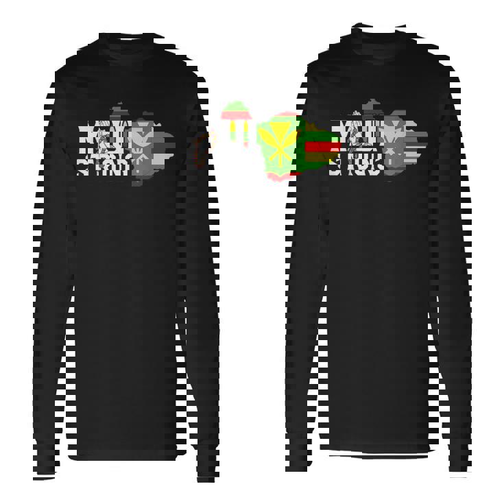 マウイ・ハワイ・ストロングのために祈って 長袖Tシャツ