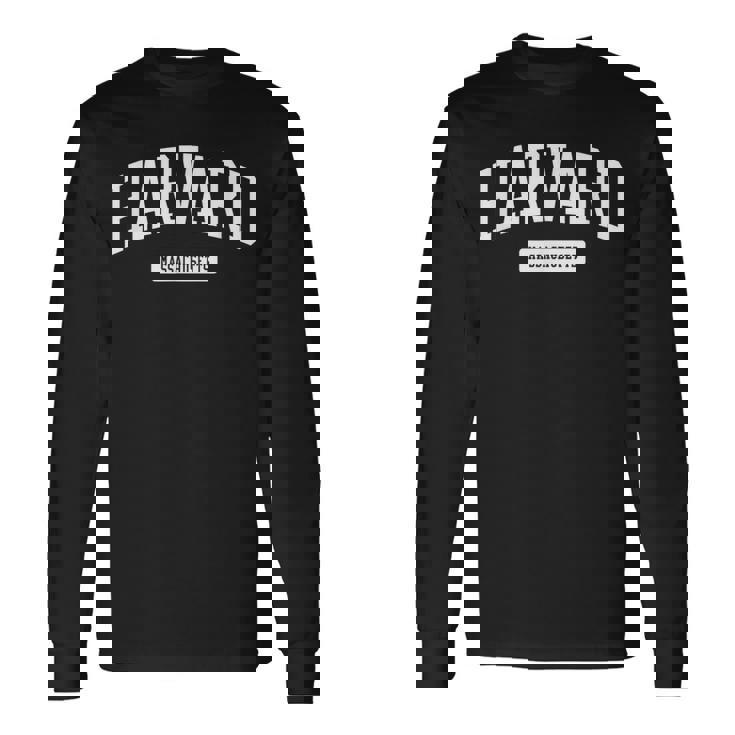 マサチューセッツ州ハーバード州マサチューセッツ州ビンテージアスレチックスポーツデザイン 長袖Tシャツ