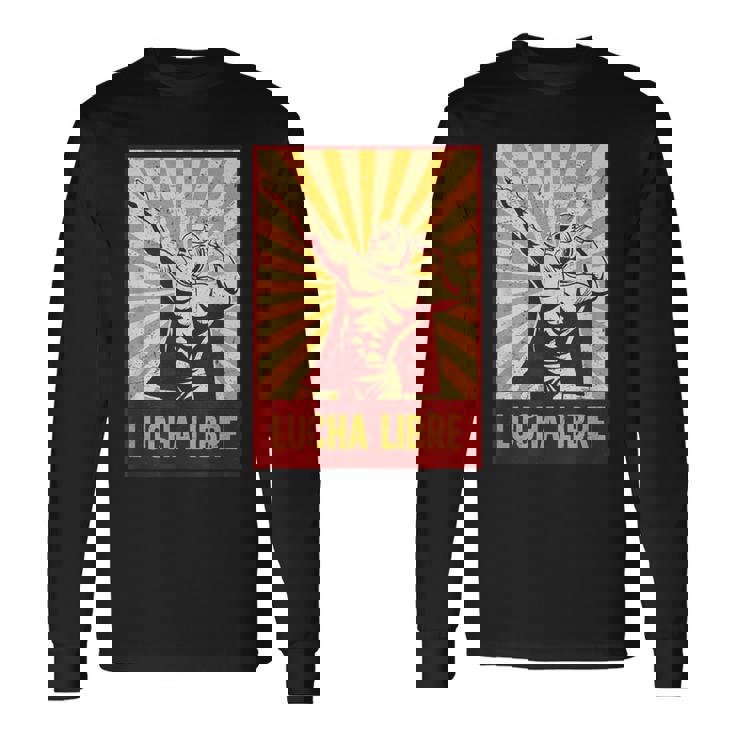 マスク付きレスラー – ルチャリブレ メキシカンレスリング 長袖Tシャツ