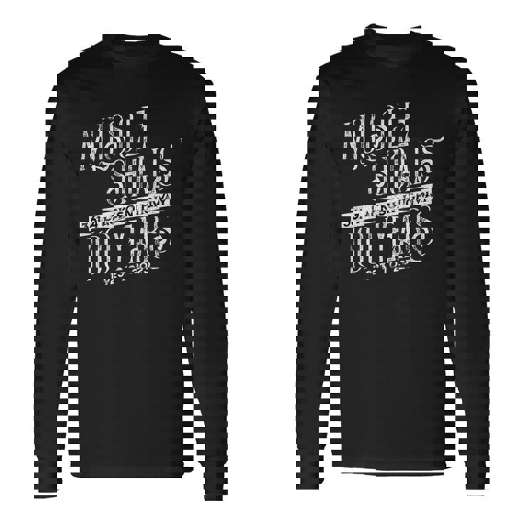 マッスルショールズ Al 100周年記念 ヴィンテージソウルファン向け 長袖Tシャツ