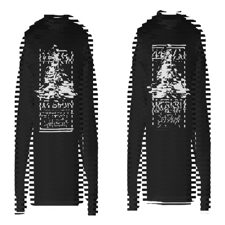 マッターホルン山 ツェルマット ハイキング スイス ギフト 長袖Tシャツ