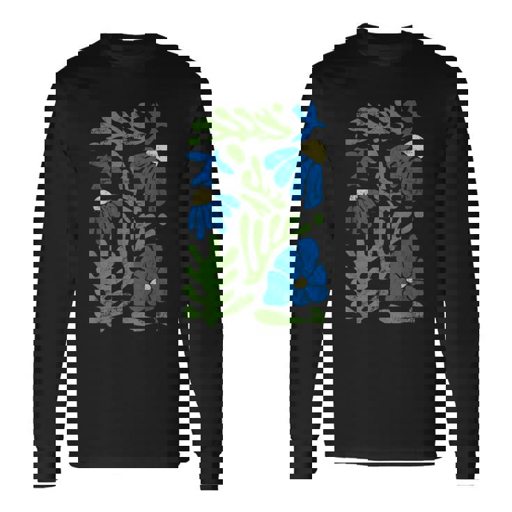 マティス 絵画 美的 造花 抽象 秋 長袖Tシャツ ギフトのアイデア