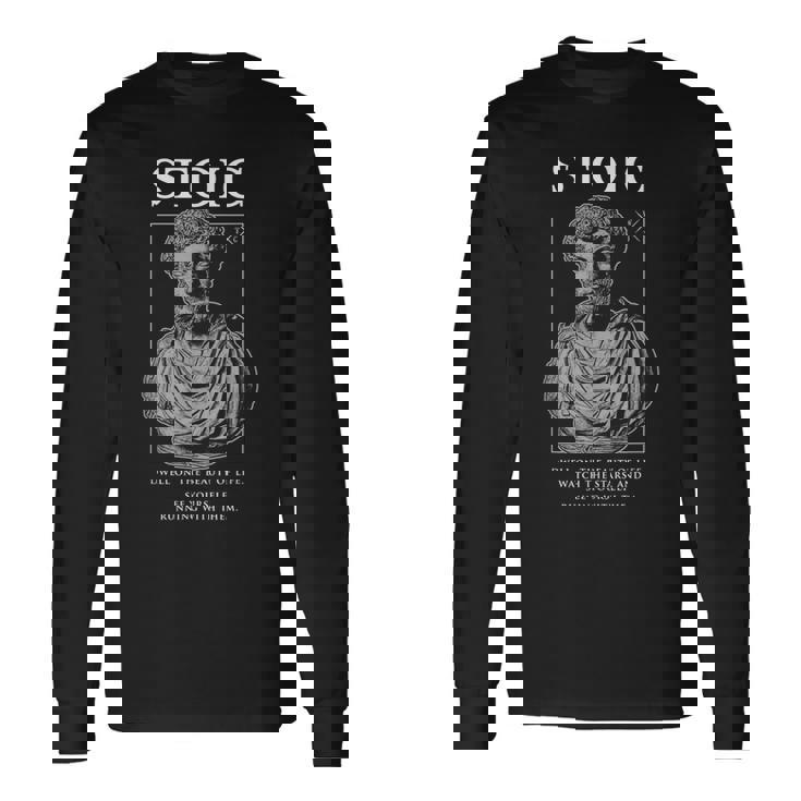 マルクス アウレリウス ストイシズム人生の美しさについての哲学の名言 長袖Tシャツ