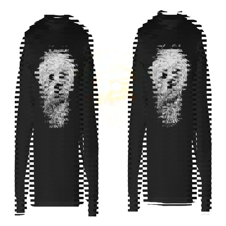 マルチーズ小型マルチーズ犬犬大好き甘いマルチーズ 長袖Tシャツ ギフトのアイデア