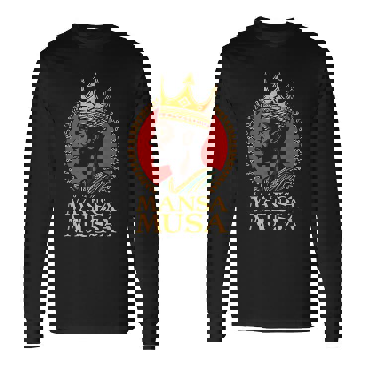 マンサ・ムーサ アフリカの王 歴史上最も裕福な男 マリ帝国 長袖Tシャツ