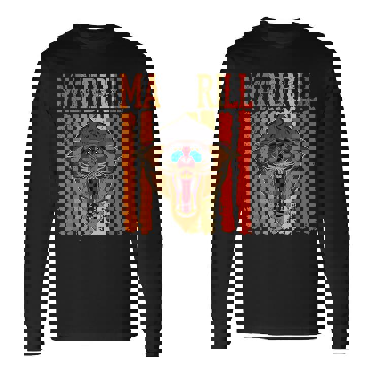 マンドリル 霊長類 マンドリル 動物生物学者 サバンナ動物園 長袖Tシャツ