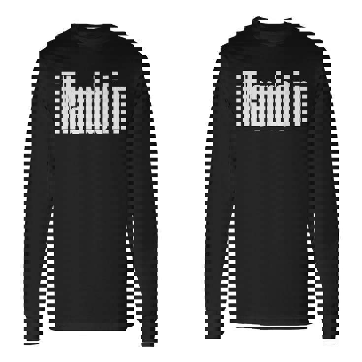 マンドリン ミュージシャン ブルーグラス インディ ファニー プレクトラム 長袖Tシャツ