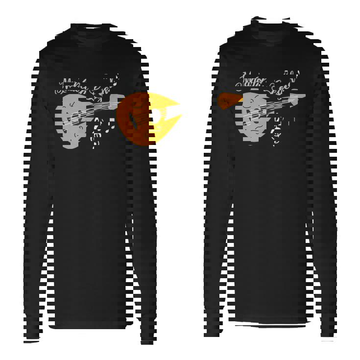 マンドリンレジェンド マンドリンプレイヤー ミュージシャン 長袖Tシャツ