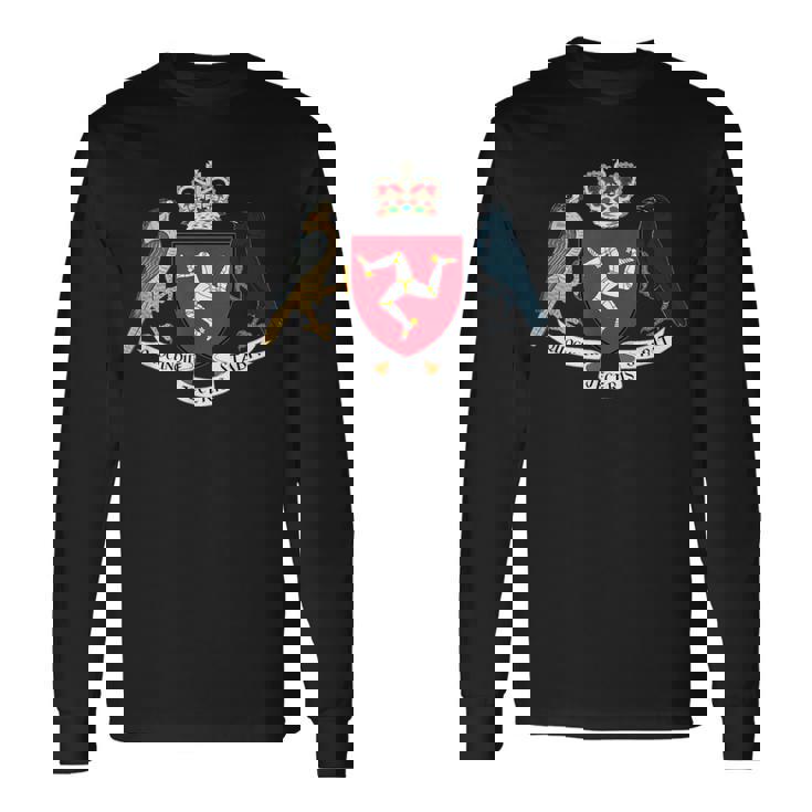 マン島の旗 3本の脚 マンの紋章 長袖Tシャツ