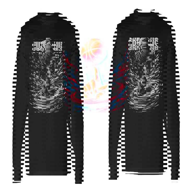 マーチ カレッジ バスケットボール トーナメント レトロ メンズ コート キングス 長袖Tシャツ