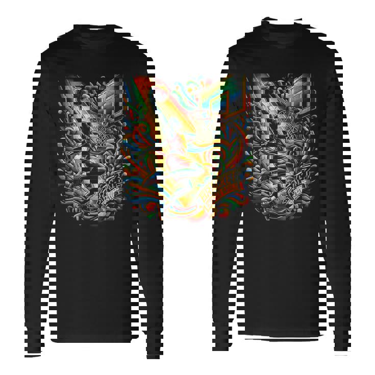 マーチ カレッジ バスケットボール レトロ ブラケット バスター ボス Bボール 長袖Tシャツ