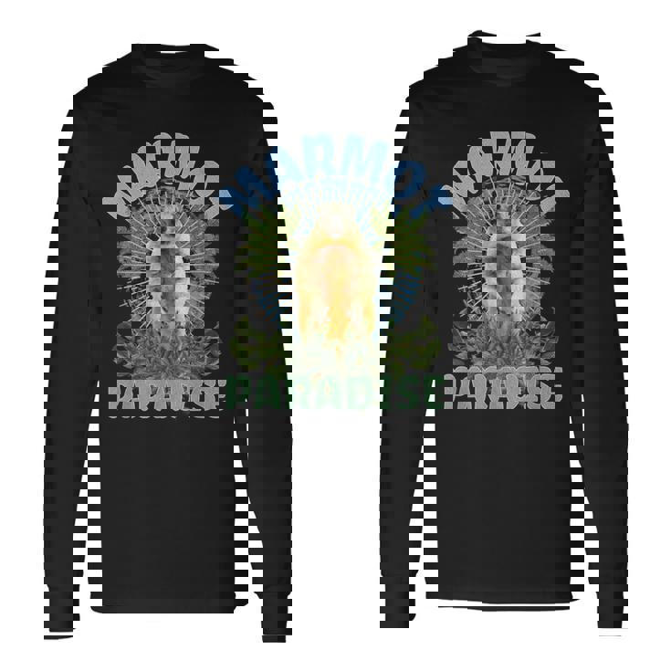 マーモッツキュート-アニマルアースデイマーモット愛好家 長袖Tシャツ