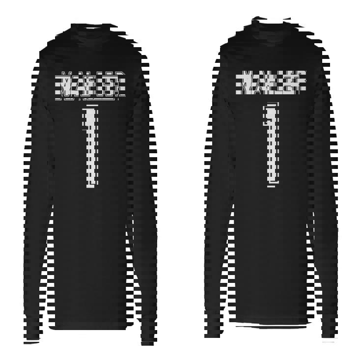 マーラー第1番 交響曲 面白い スポーツ オーケストラ 音楽 長袖Tシャツ