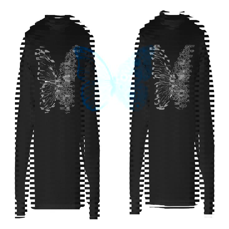 ミクロネシア国旗 蝶 ミクロネシアのルーツ ミクロネシア 長袖Tシャツ