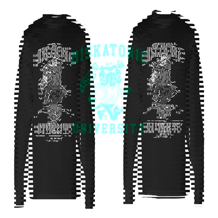 ミスカトニック大学 クトゥルフ 不気味なかわいいモンスター 長袖Tシャツ