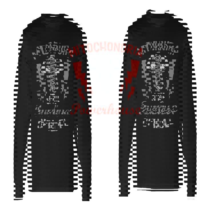 ミトコンドリアは細胞面白い生物学の原動力です 長袖Tシャツ