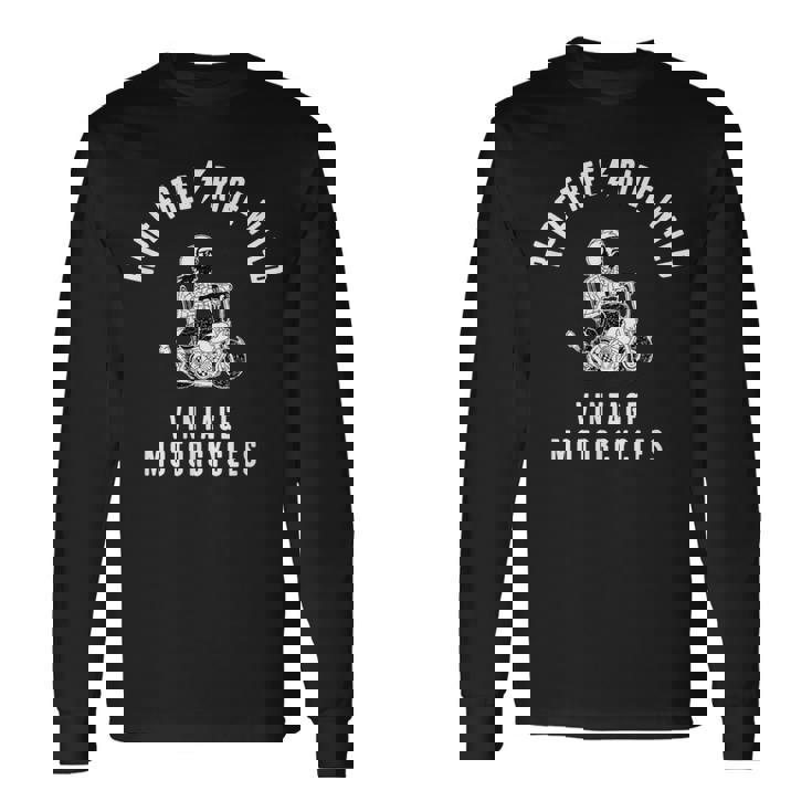 ミニ バイク ハーレー Hd ミニ チョッパー ボバーツイン エボ ショベル パン ヘッド ストリート オールドスク 長袖Tシャツ