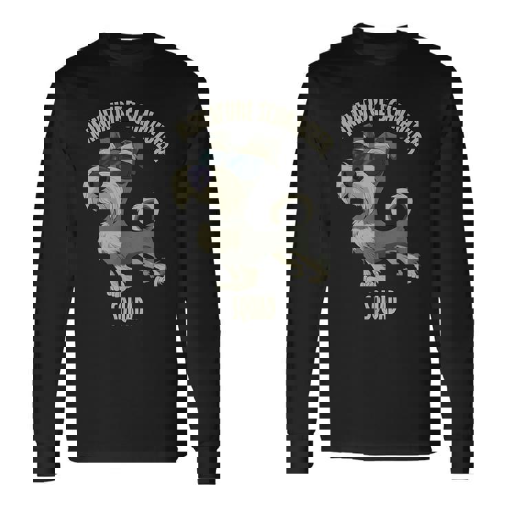 ミニチュアシュナウザー隊 I Dog Lover I ミニチュアシュナウザー 長袖Tシャツ