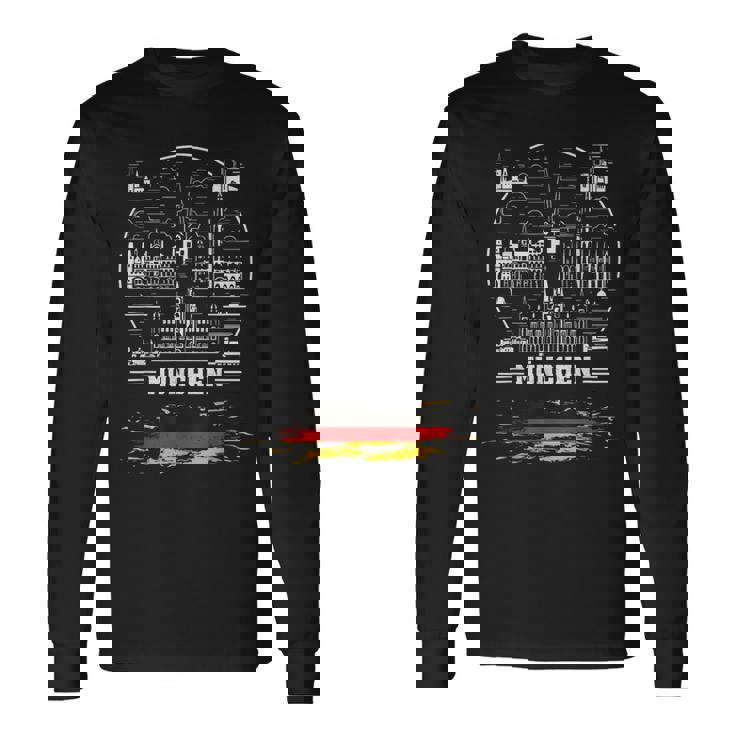 ミュンヘンお土産 ミュンヘン ドイツ国旗 長袖Tシャツ