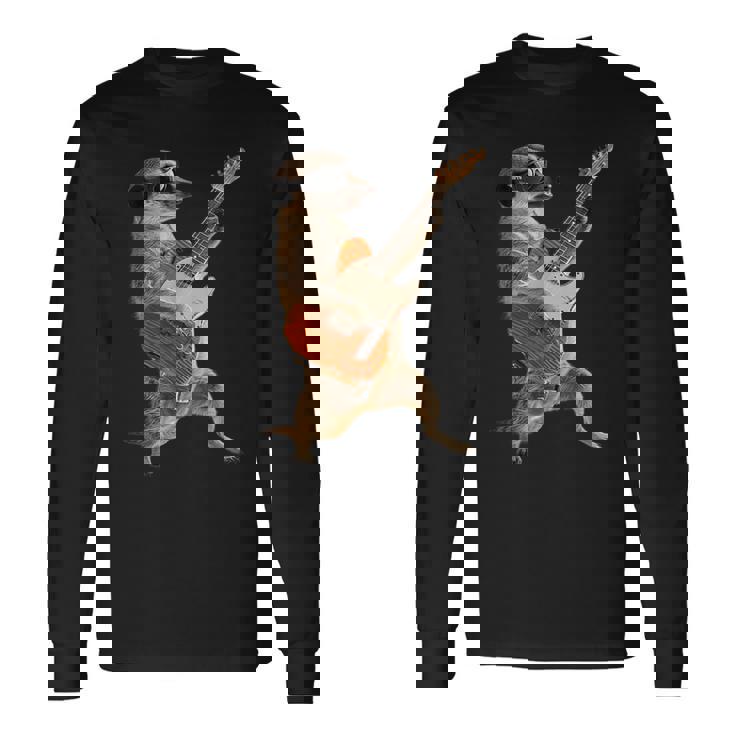 ミーアキャットギター 長袖Tシャツ