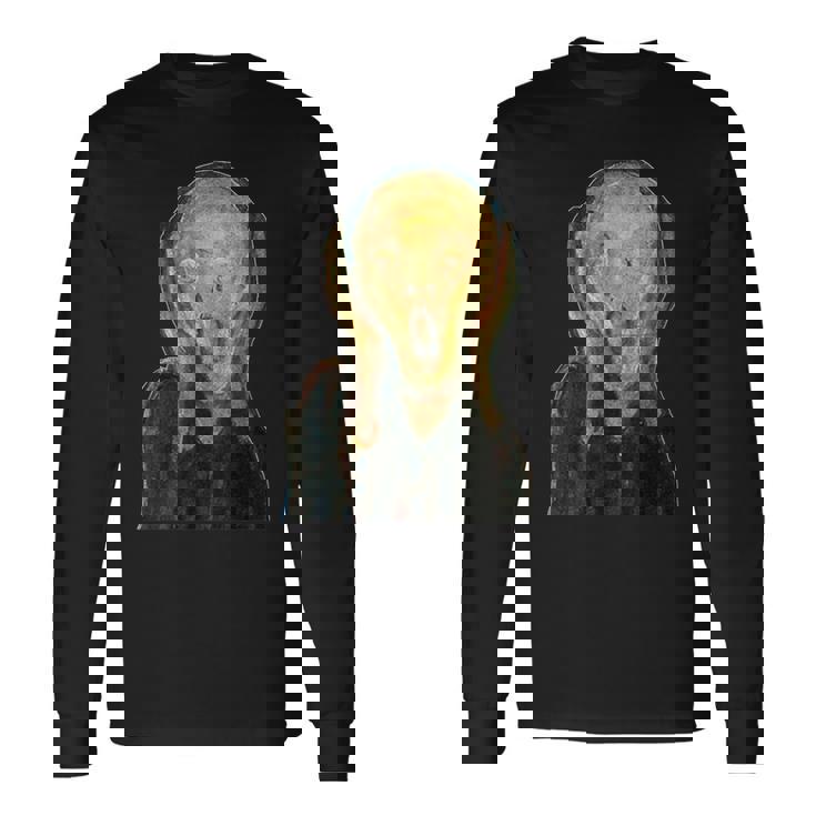 ムンクの叫び《切り抜き》【世界の名画】エドヴァルド・ムンク Munch 美術館アート 長袖Tシャツ