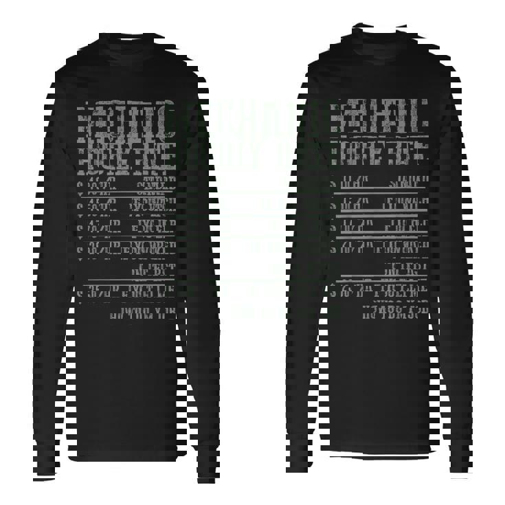 メカニック 時給 メカニック 長袖Tシャツ ギフトのアイデア